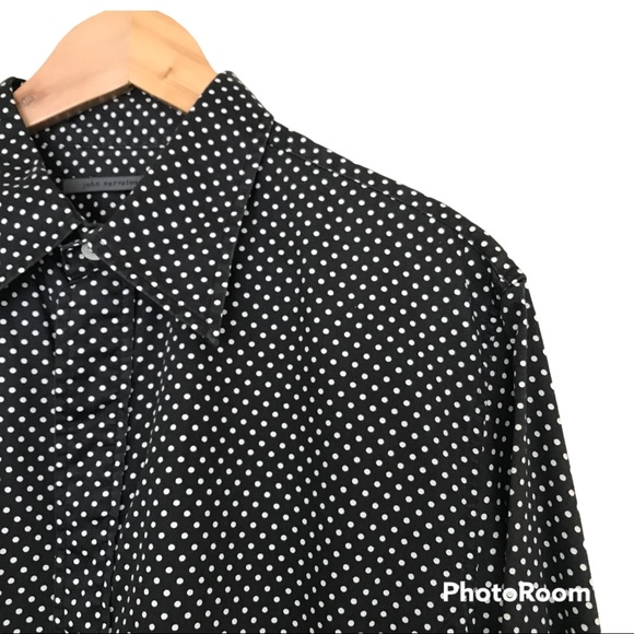 John Varvatos 100% Cotton Polka Dot Print Men’s Shirt - Picture 3 of 13